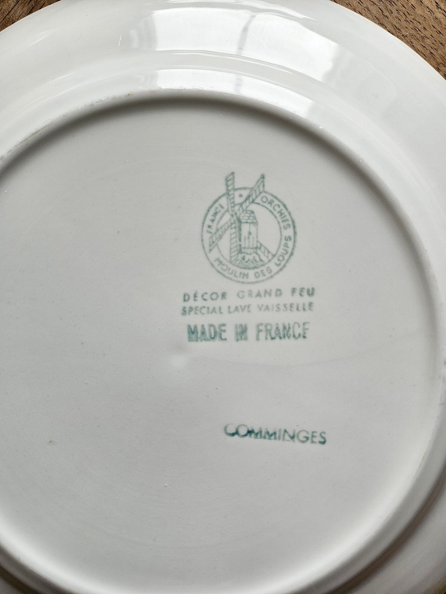 Assiettes plates vintage Moulin des Loups Comminges