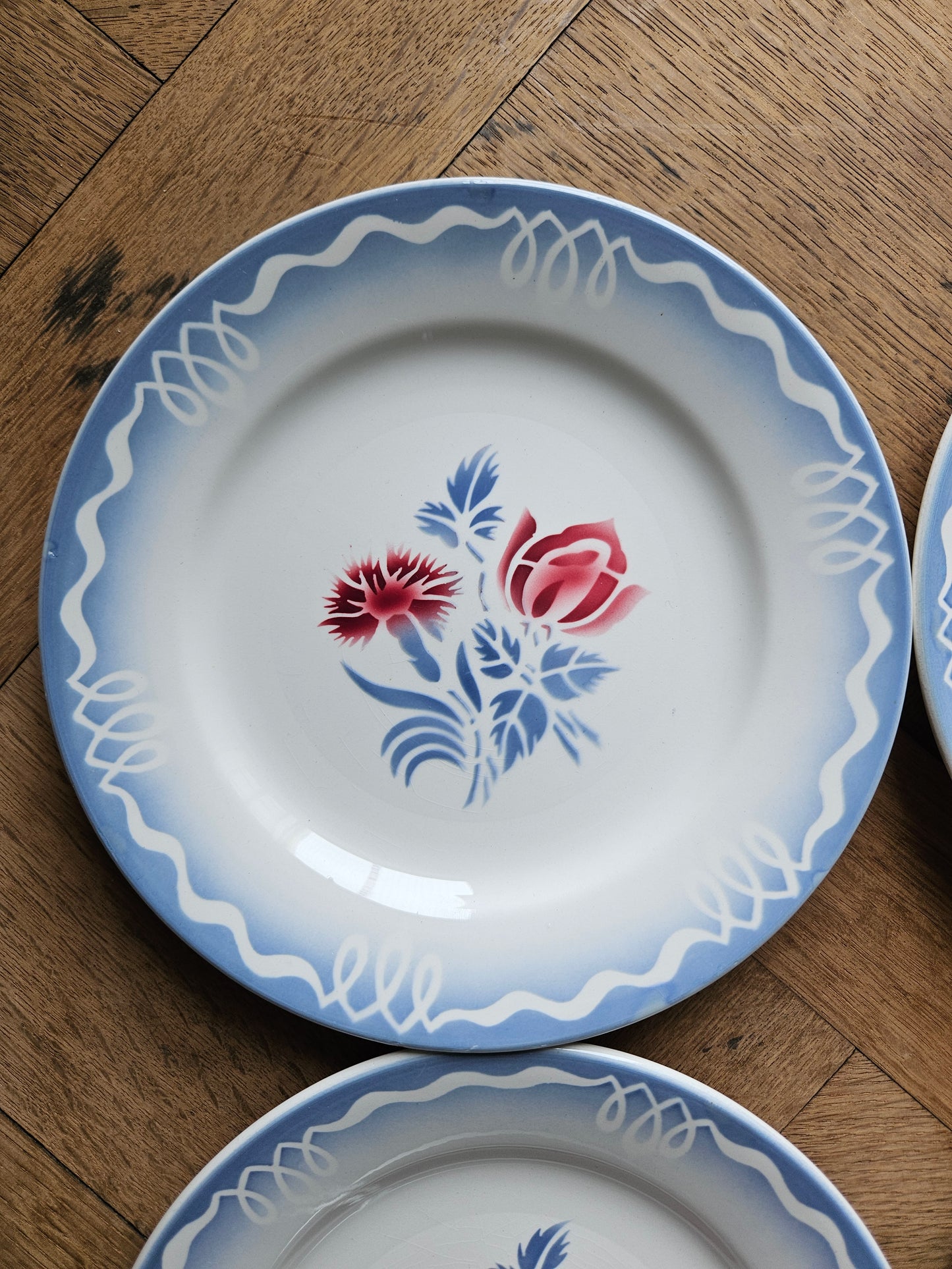 Assiettes à dessert vintage Digoin Juliette