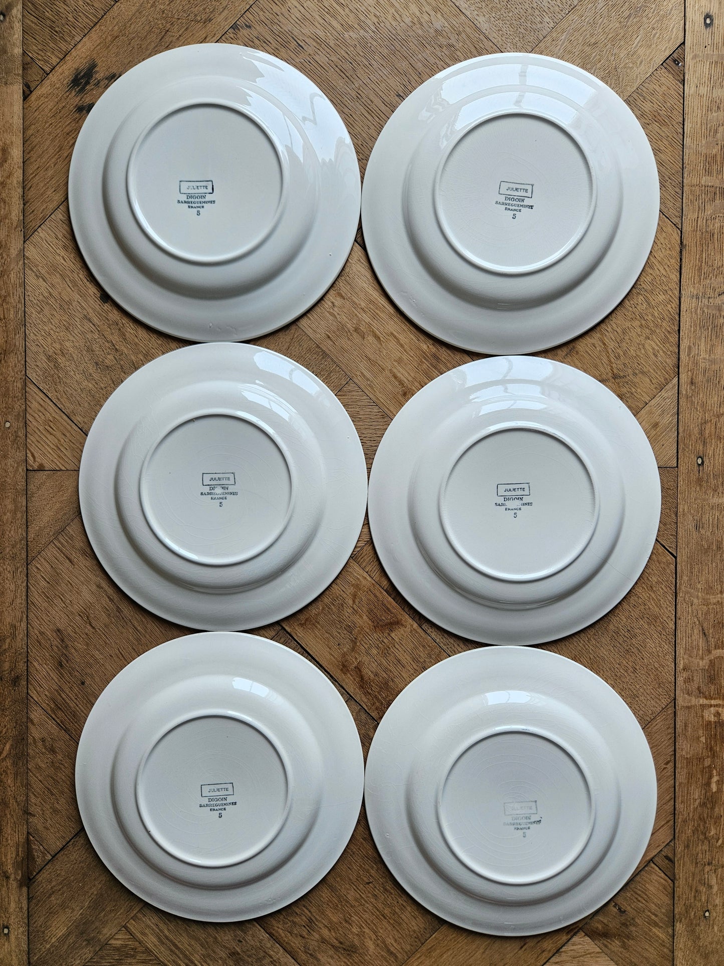 Assiettes à dessert vintage Digoin Juliette