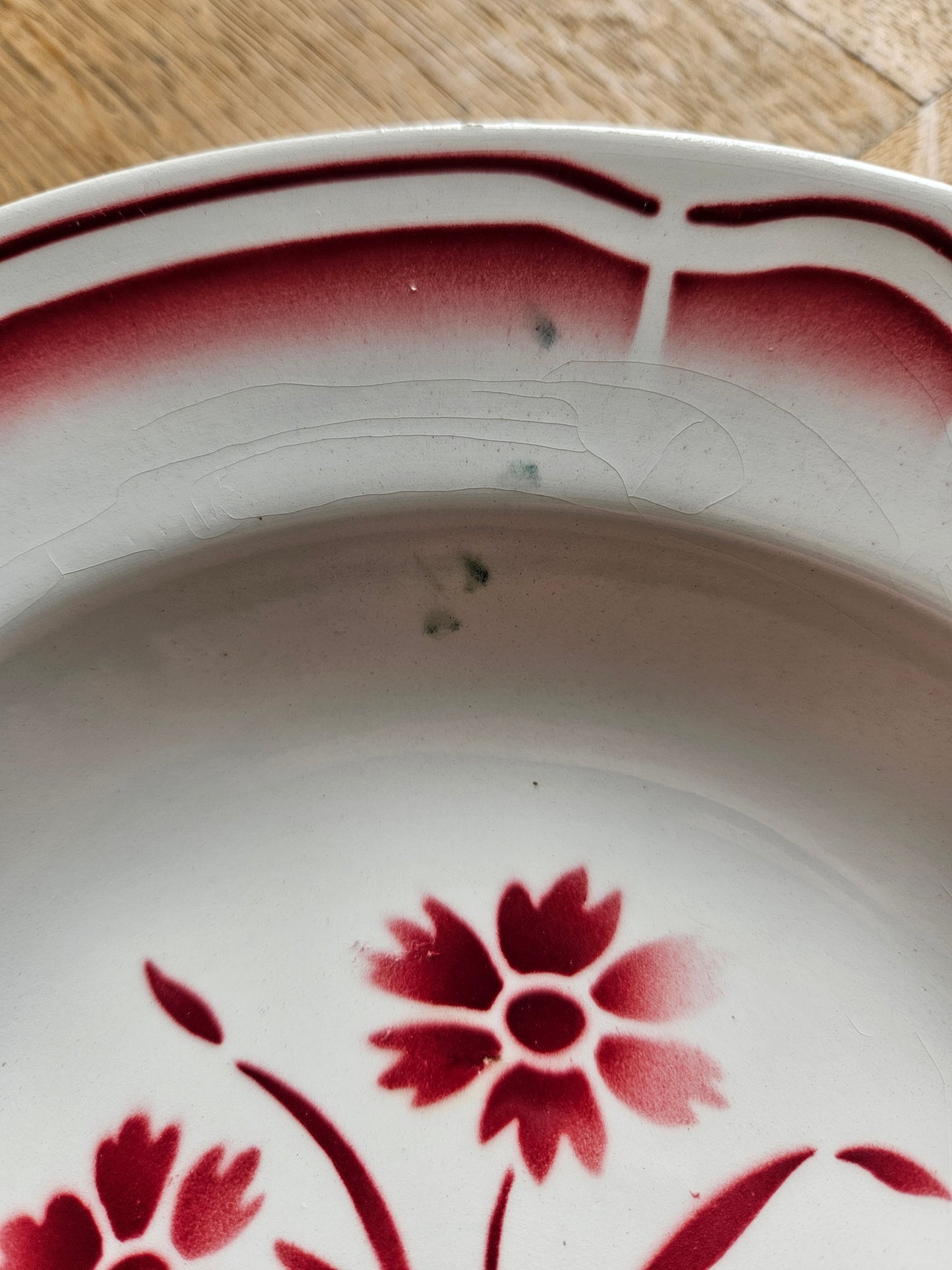 Assiettes creuses vintage dépareillées Digoin et Badonviller