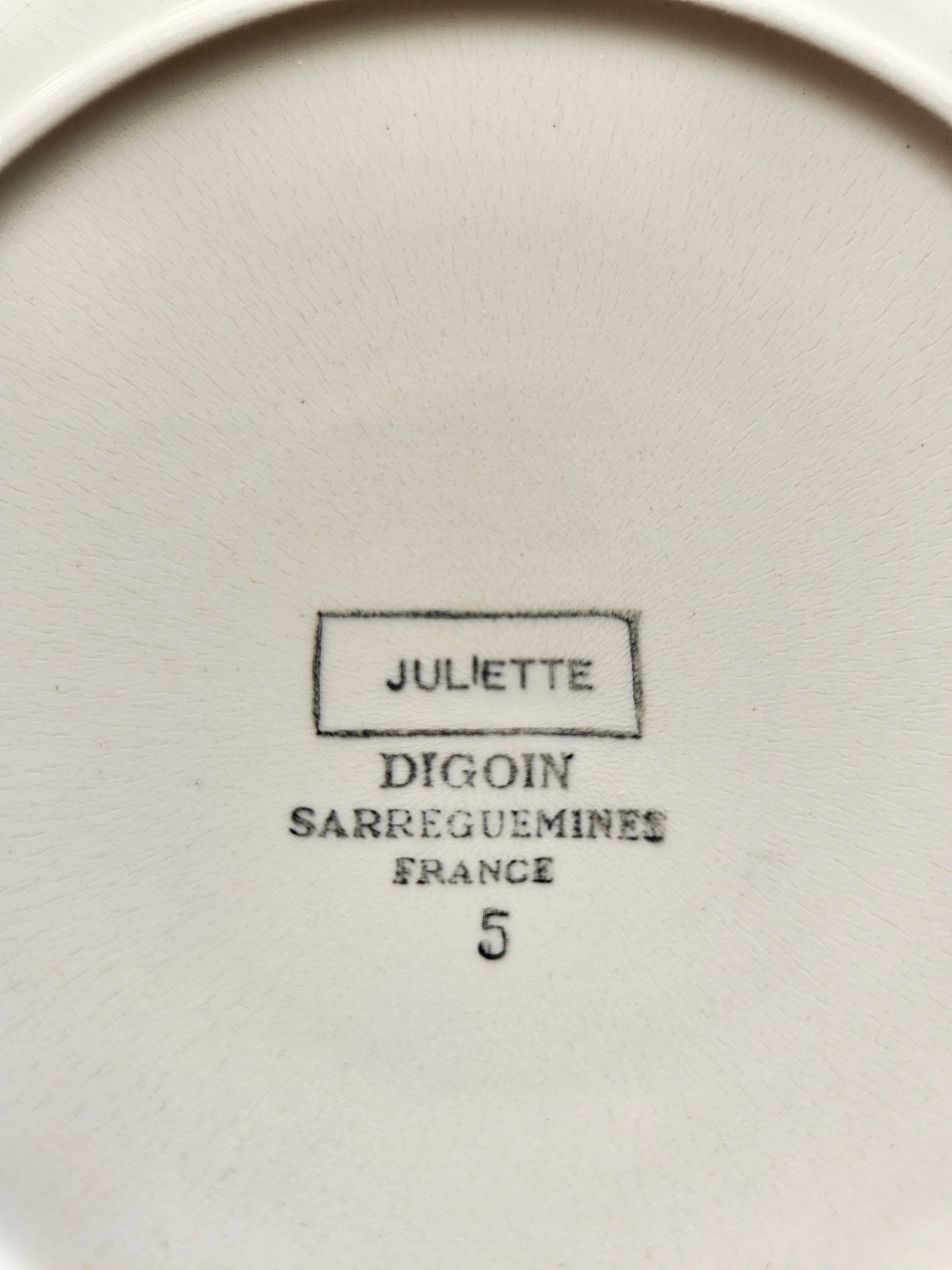 Assiettes à dessert vintage Digoin, Juliette