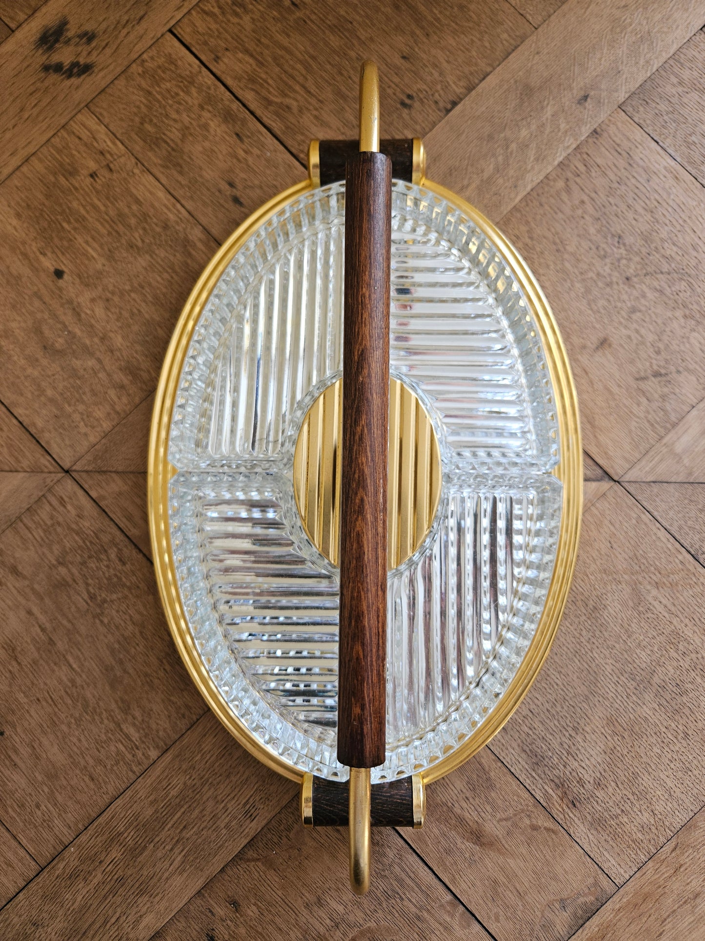 Plateau miroir apéritif Art Déco