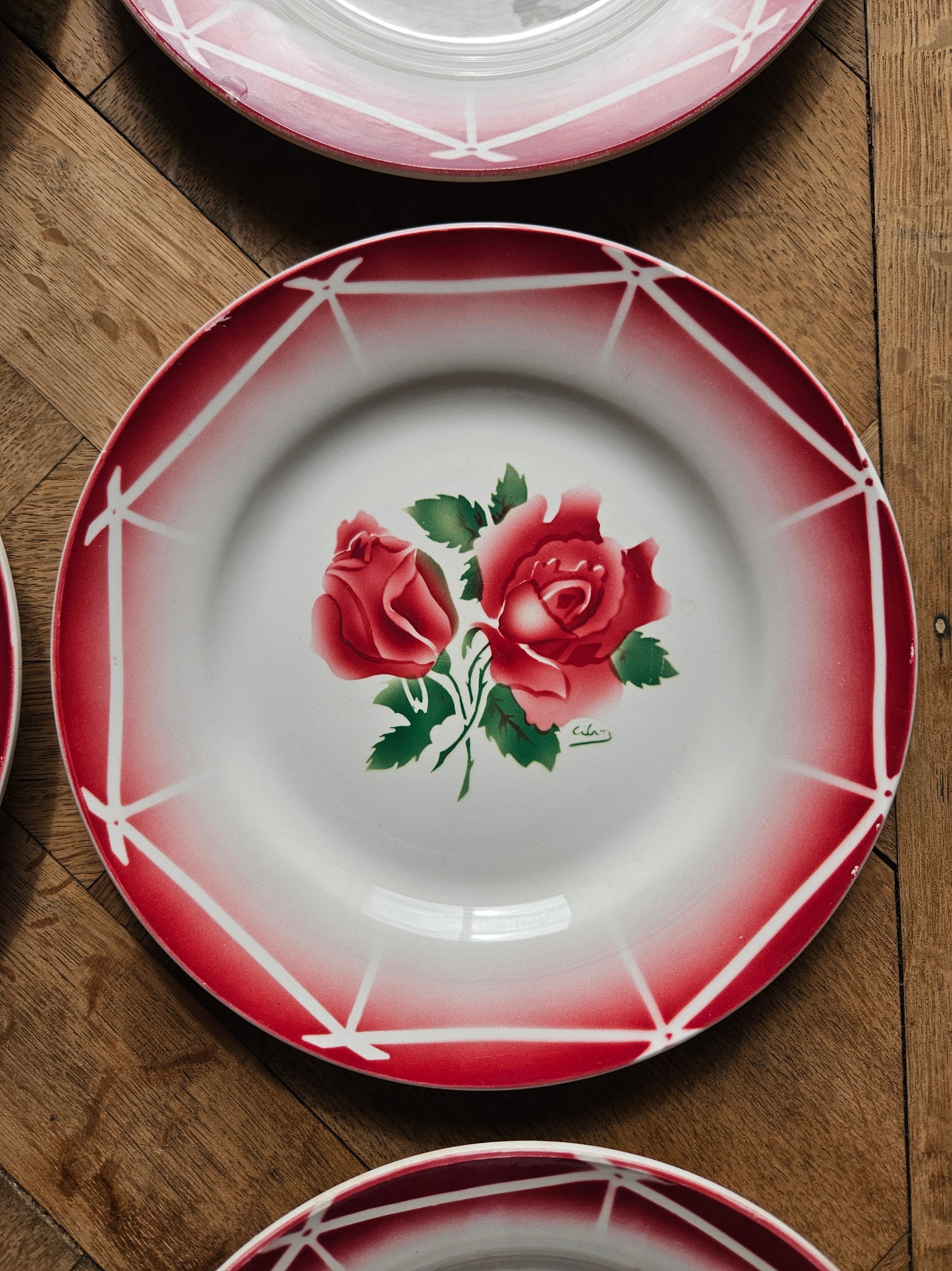 Assiette plate vintage Digoin, Cibon