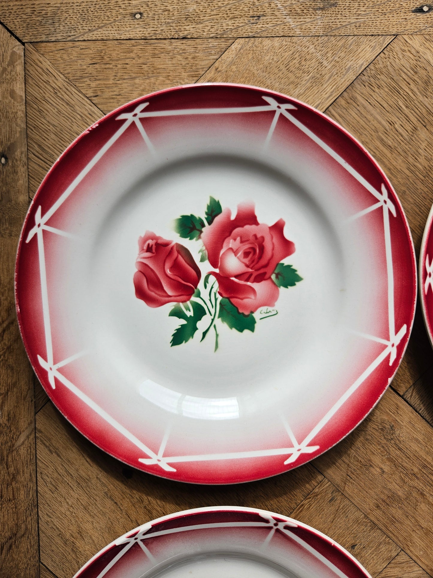 Assiette plate vintage Digoin, Cibon