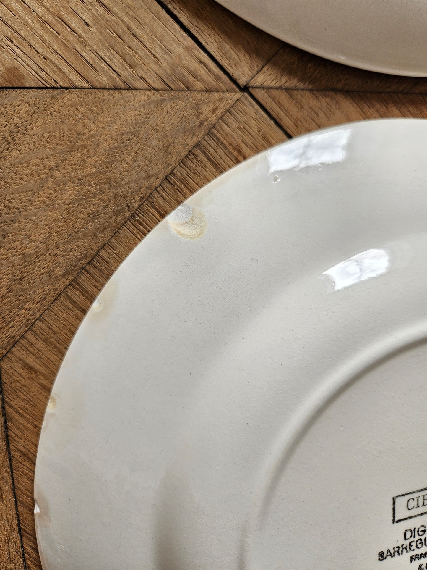 4 assiettes plates rétro Digoin, Cibon