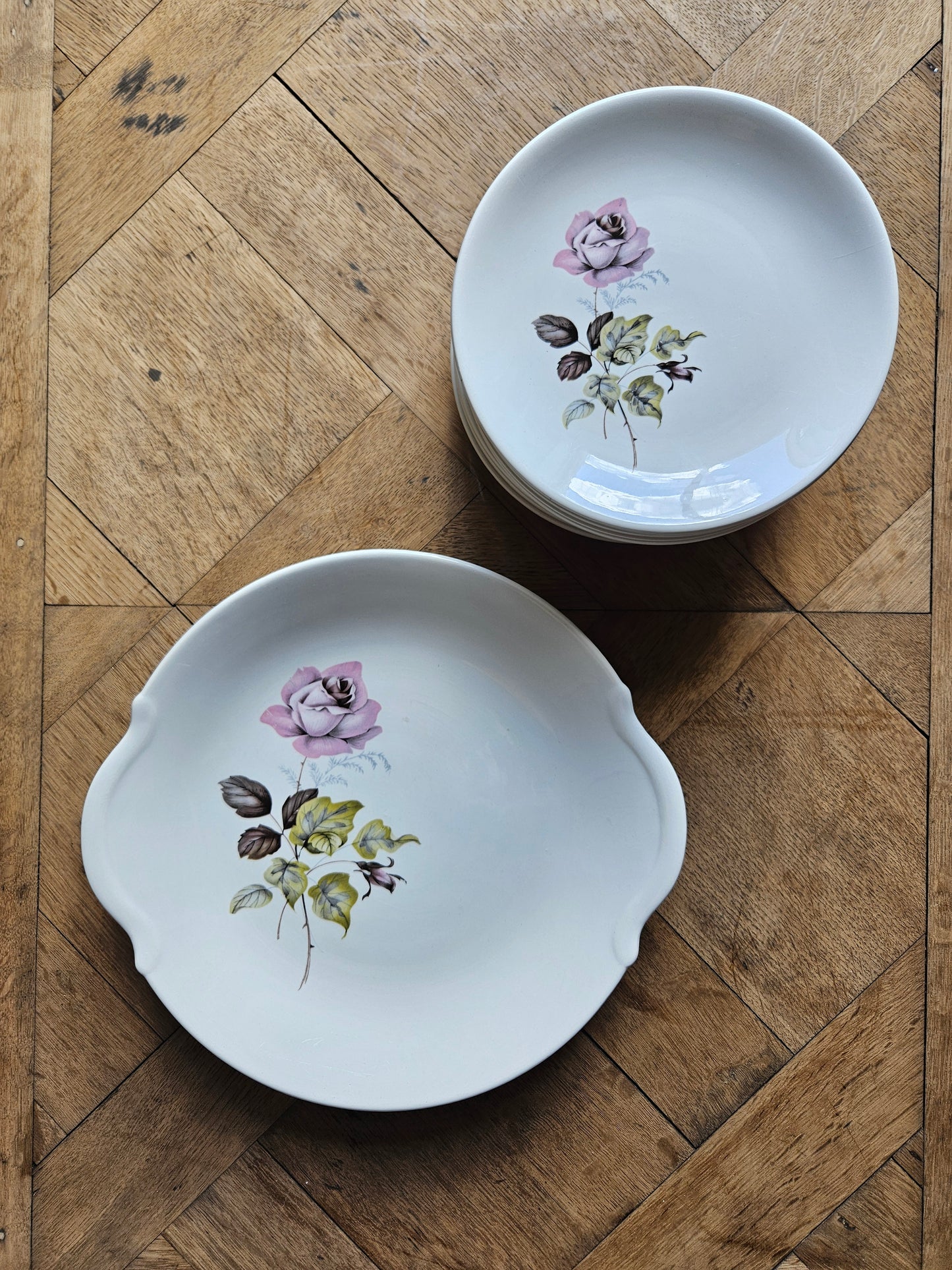 Assiettes et plat anciens K&G Lunéville Badonviller, Ispahan