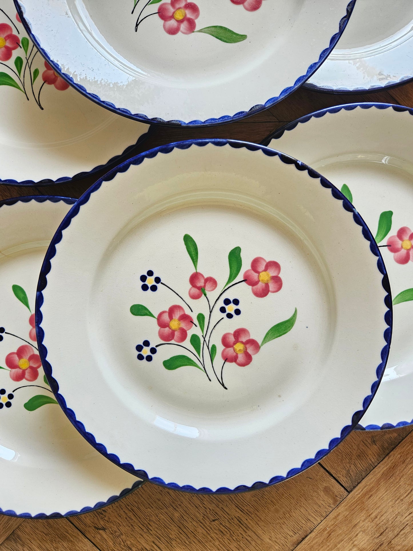 Assiettes plates vintage Salins, Rosemonde