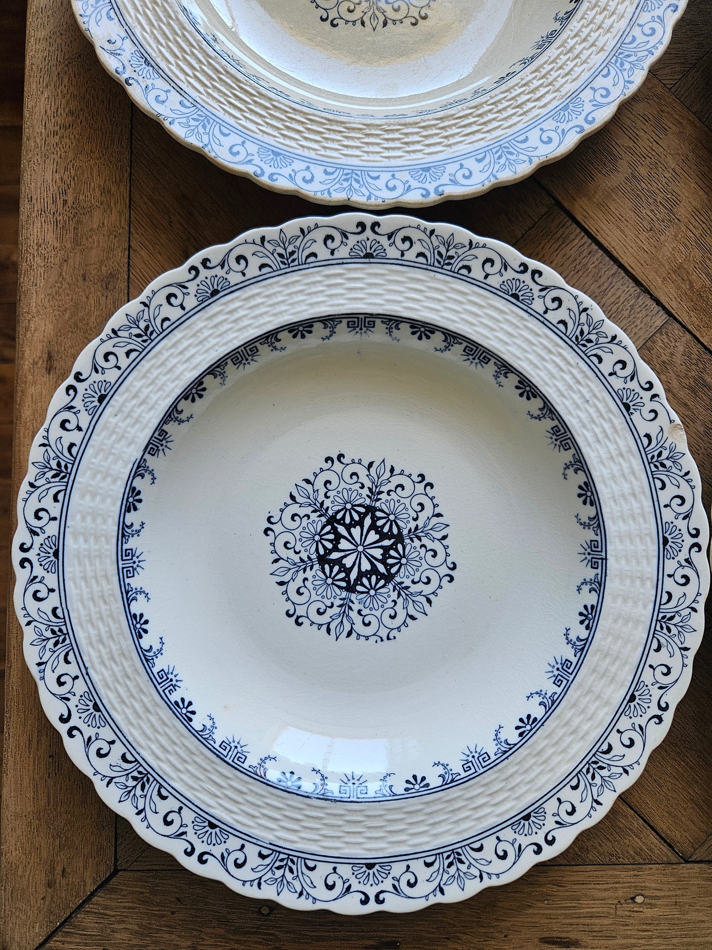 Assiettes creuses anciennes Mintons, Kerry