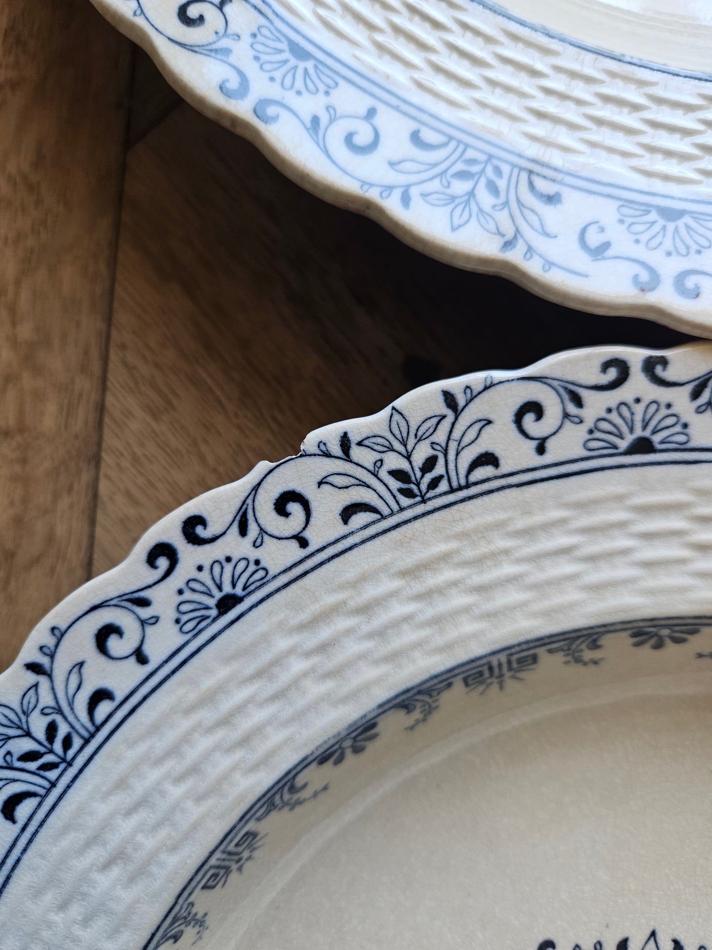 Assiettes creuses anciennes Mintons, Kerry