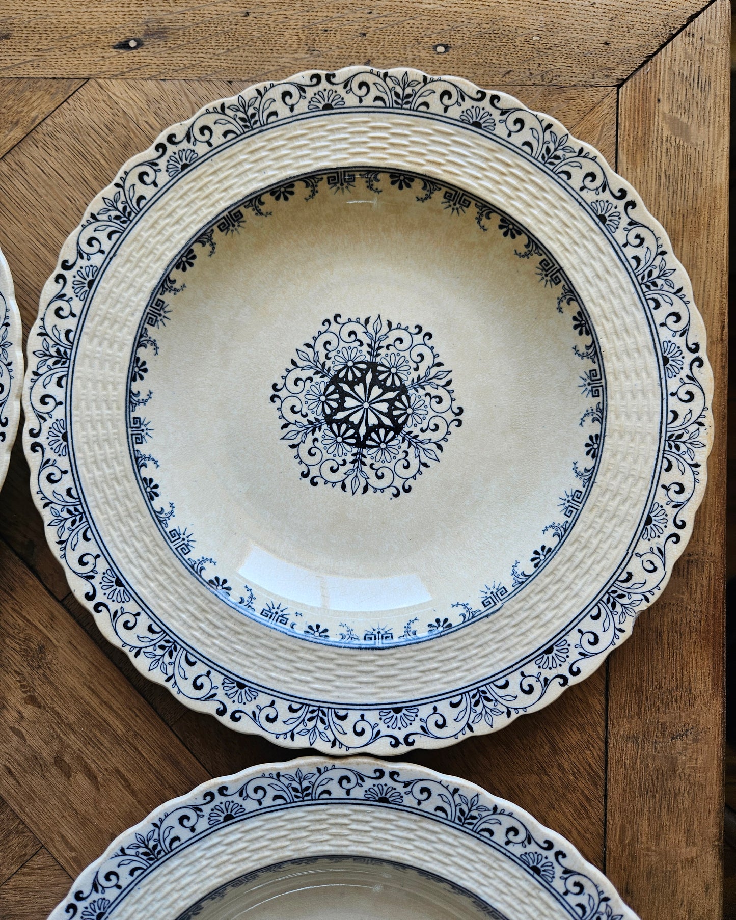 Assiettes creuses anciennes Mintons, Kerry