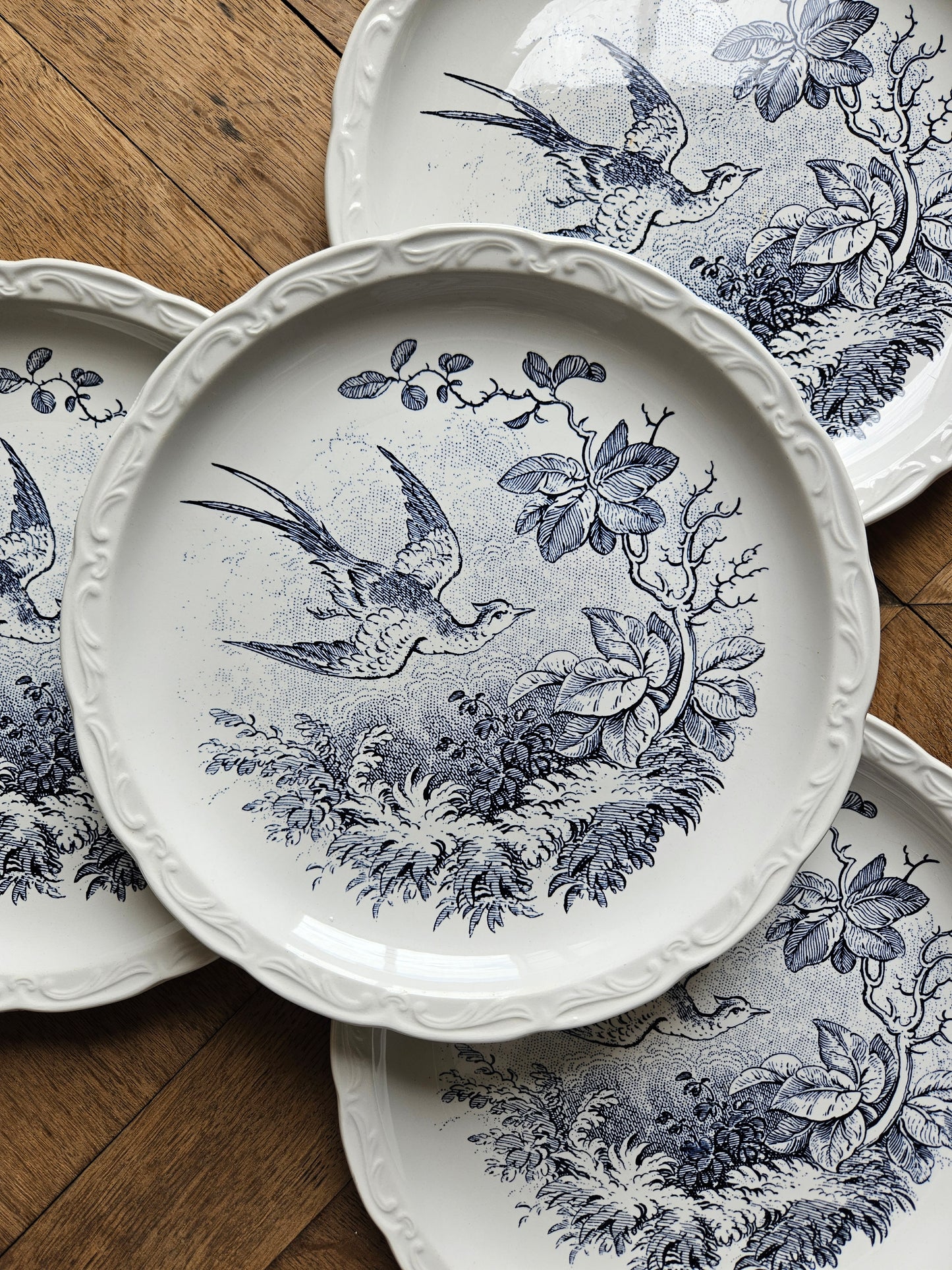 Assiettes plates Digoin, Colvert