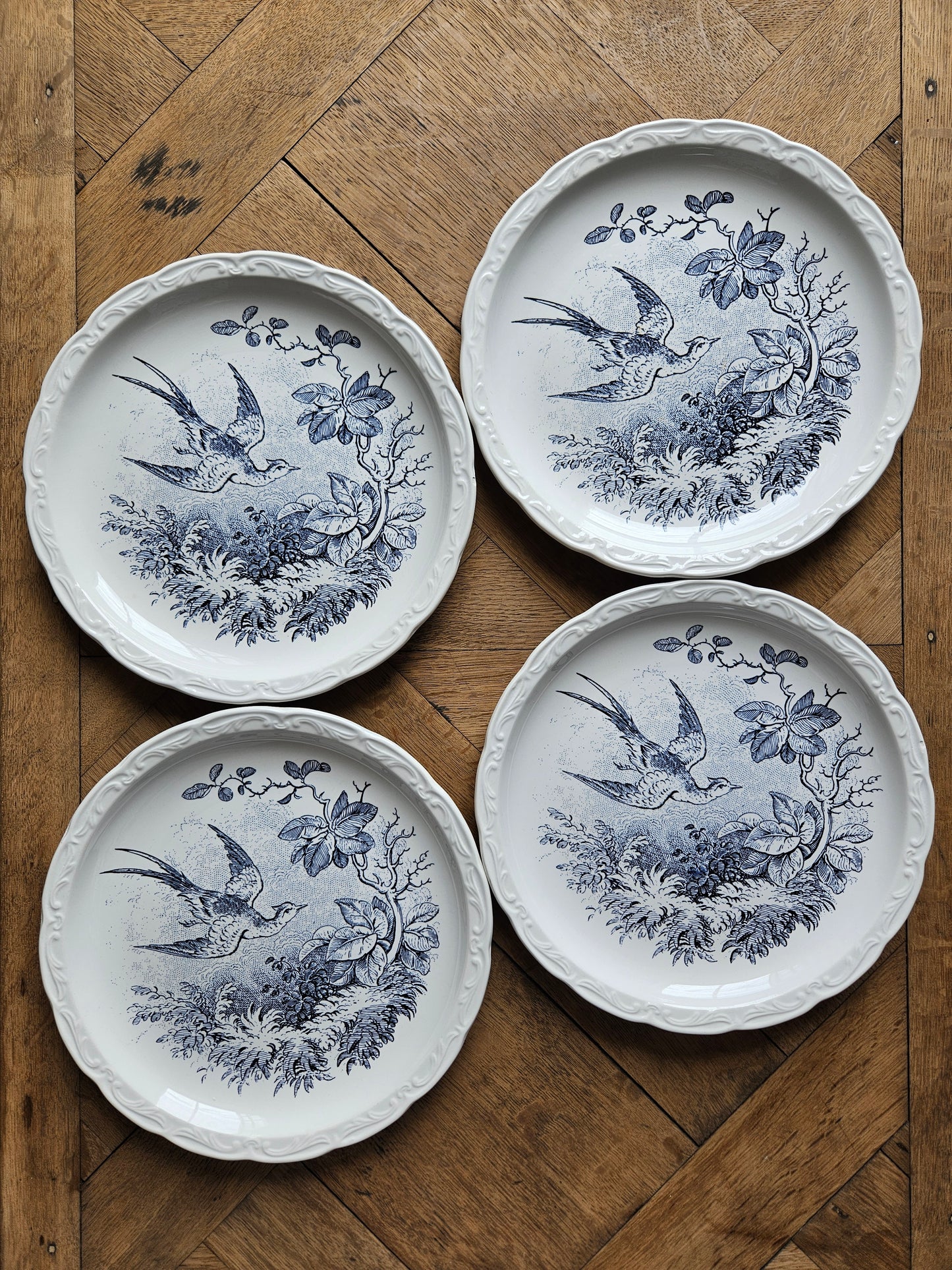 Assiettes plates Digoin, Colvert
