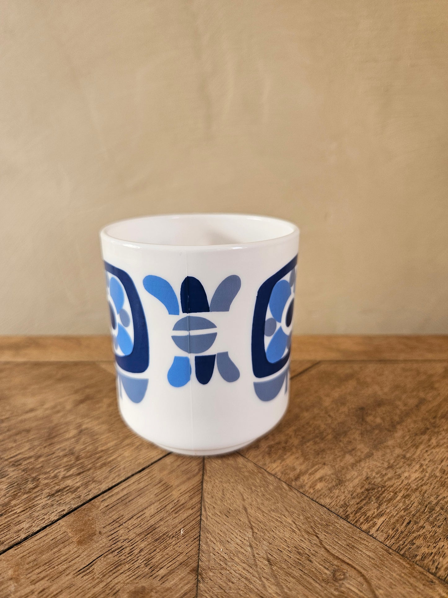 Mug vintage Arcopal, Mobil, bleu
