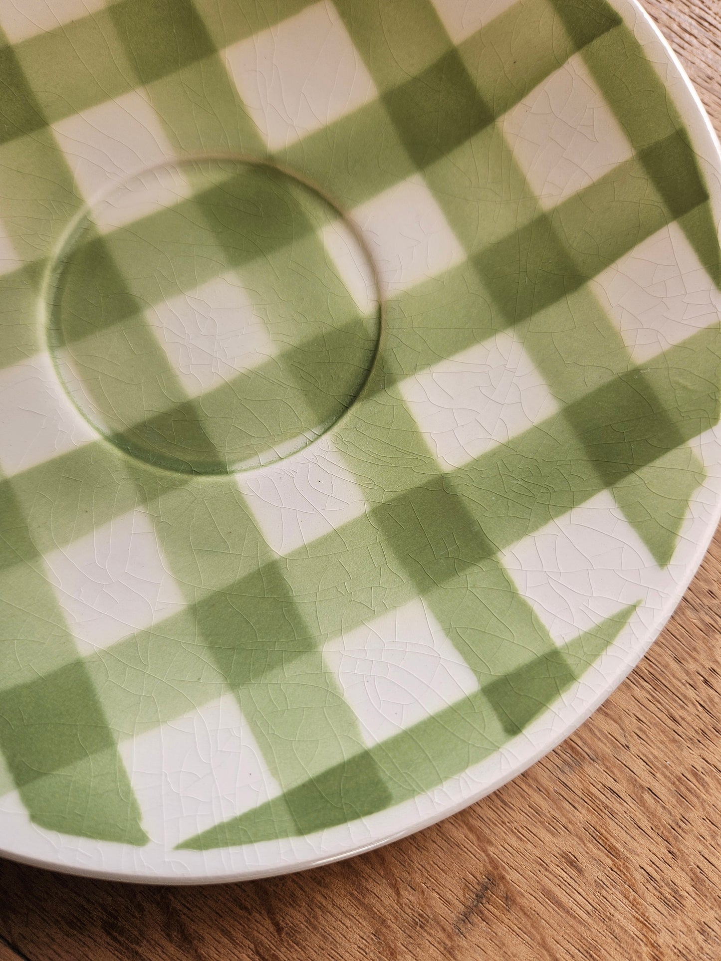 Tasses Badonviller à carreaux verts