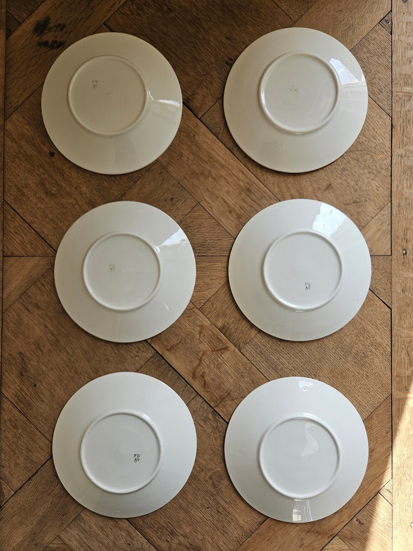 Tasses Badonviller à carreaux verts