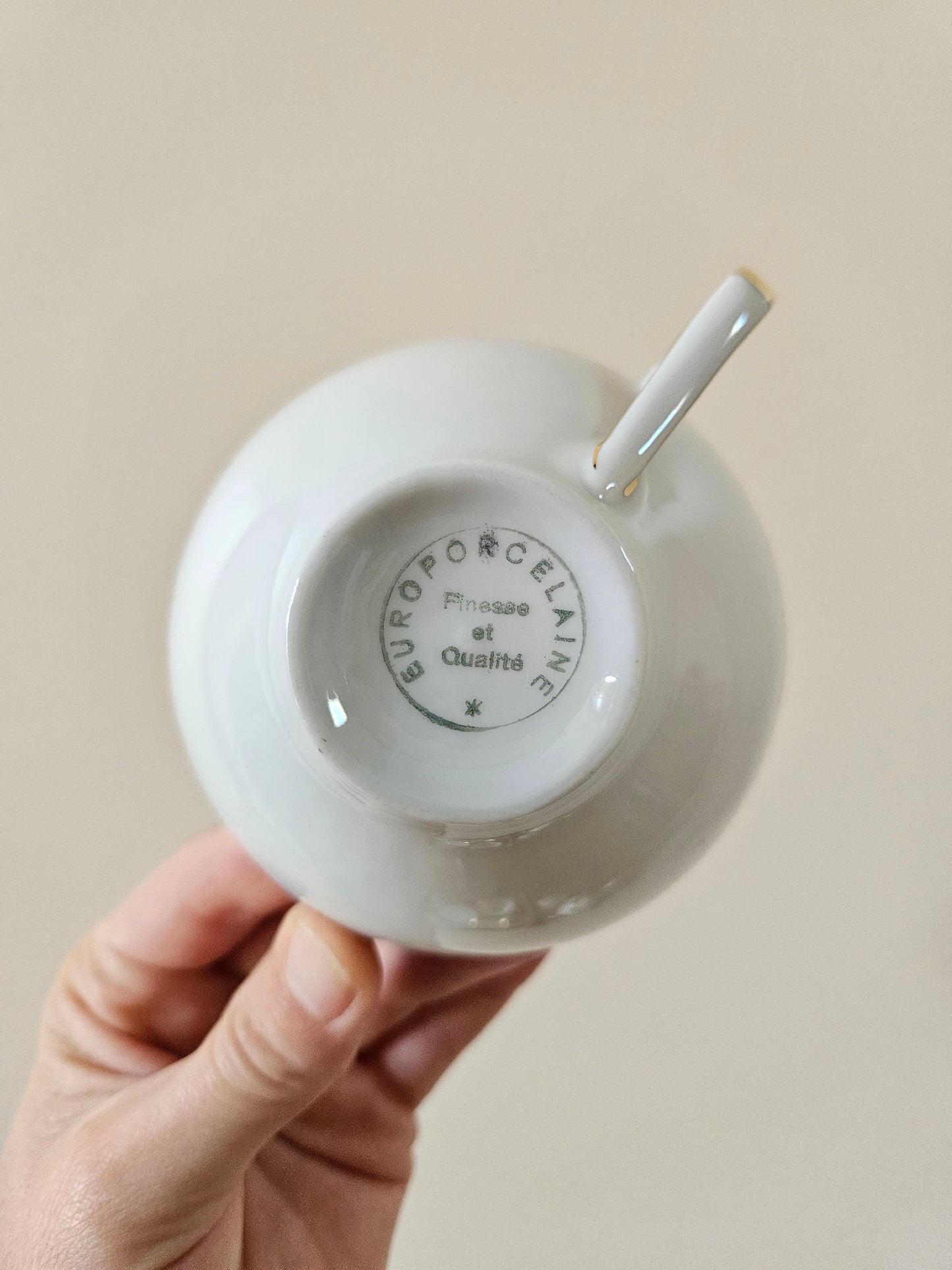 Service à café porcelaine, rouge et or