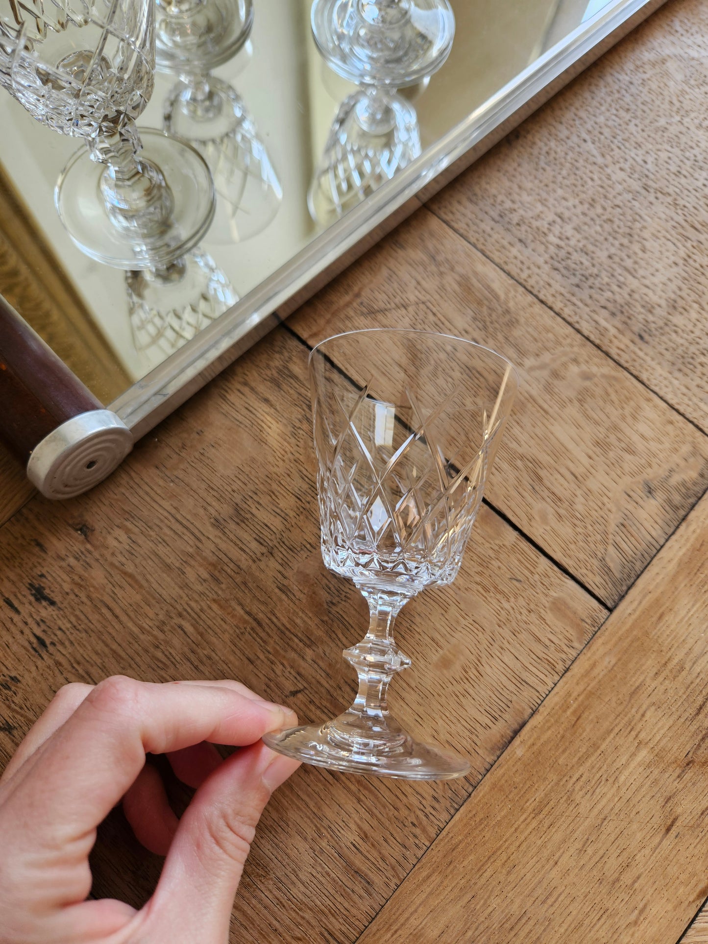Verres à pied en cristal