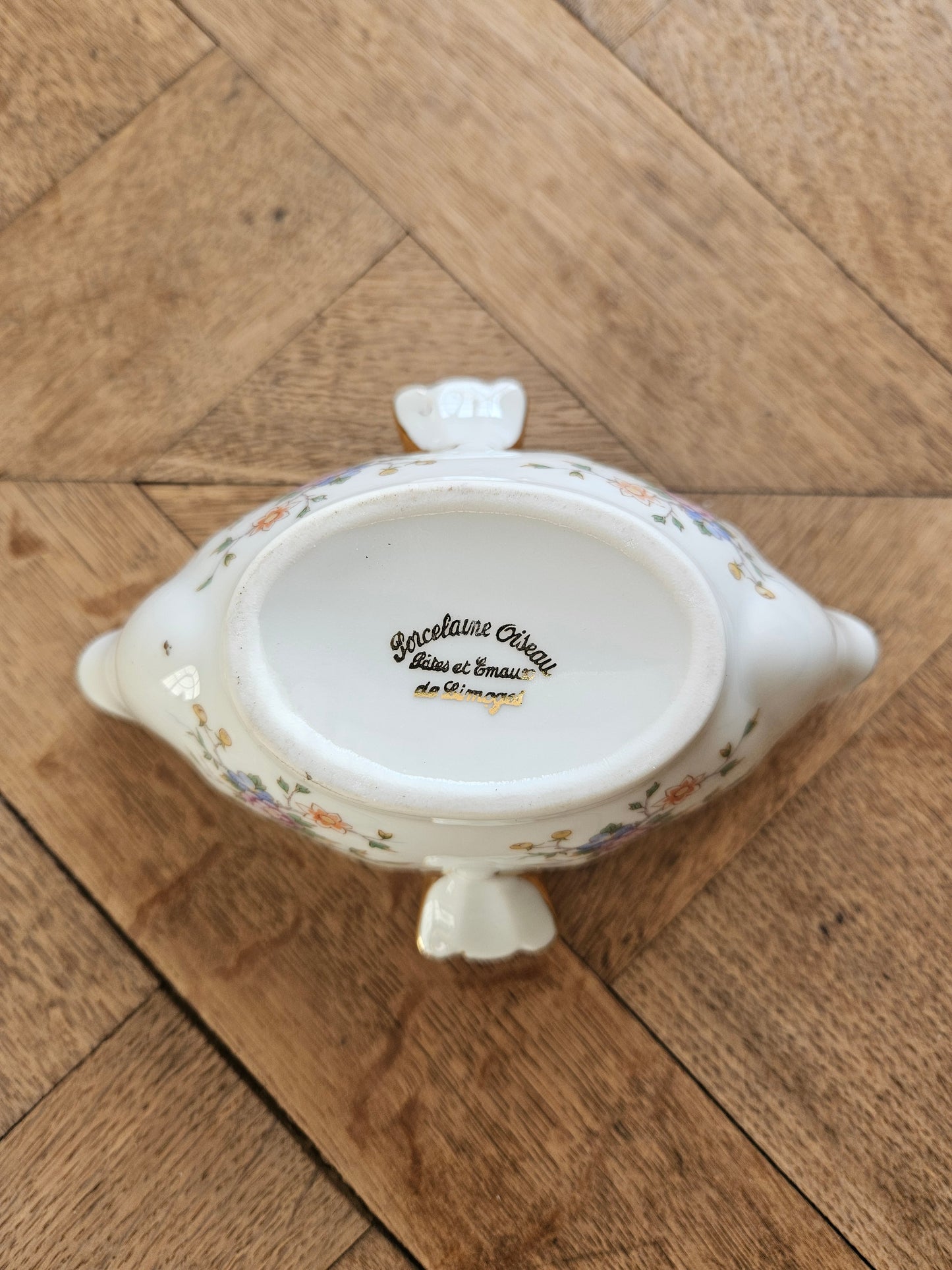 Saucière porcelaine Oiseau