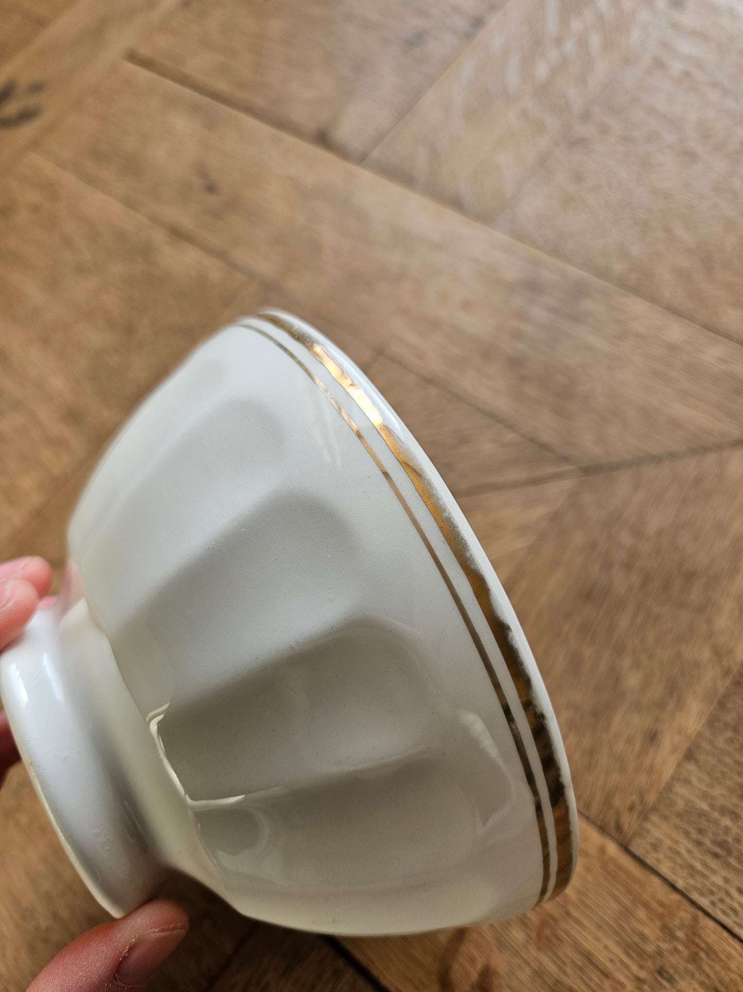 Bol à facettes liseré doré