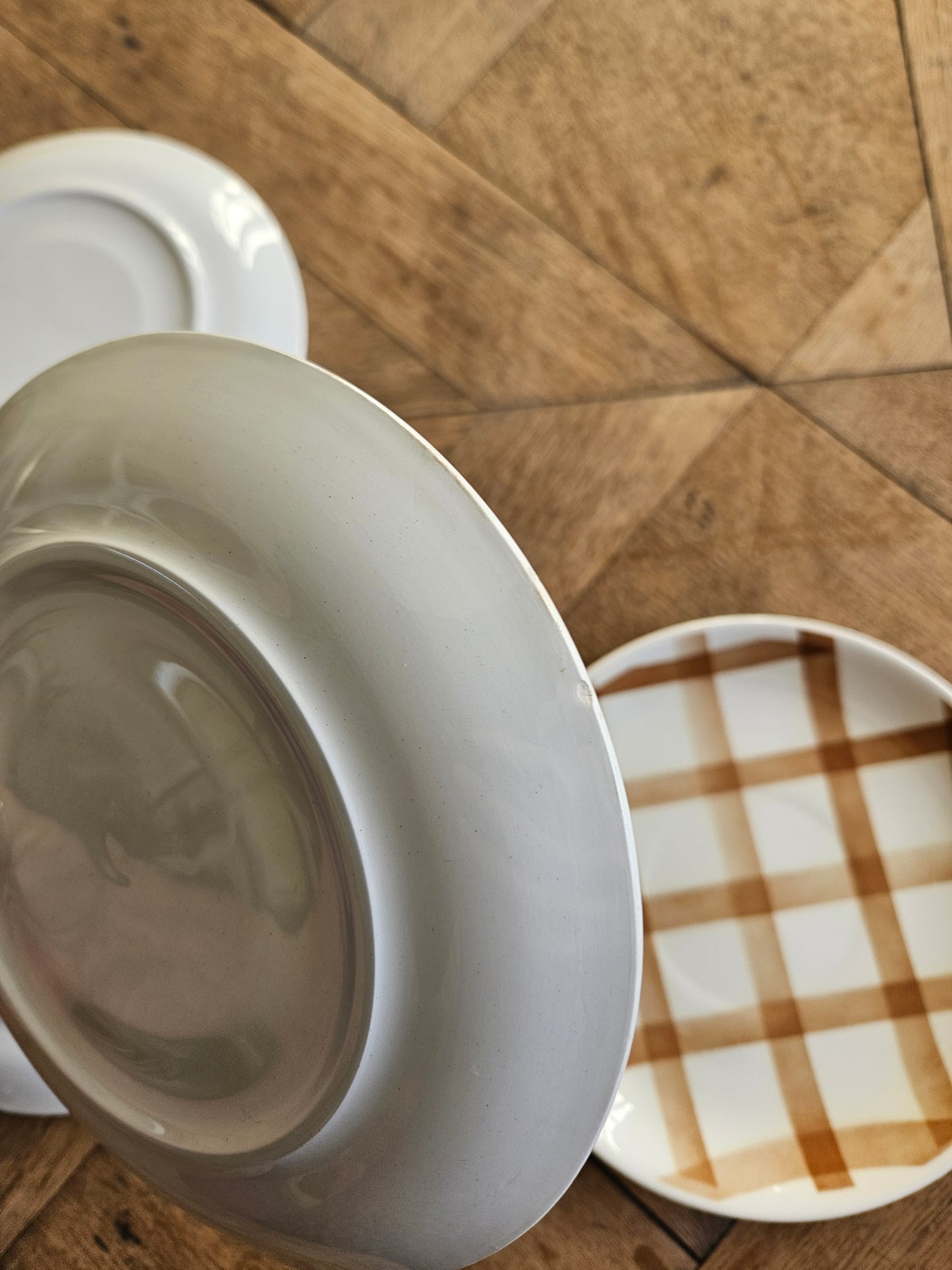 Soucoupes Vichy, marron