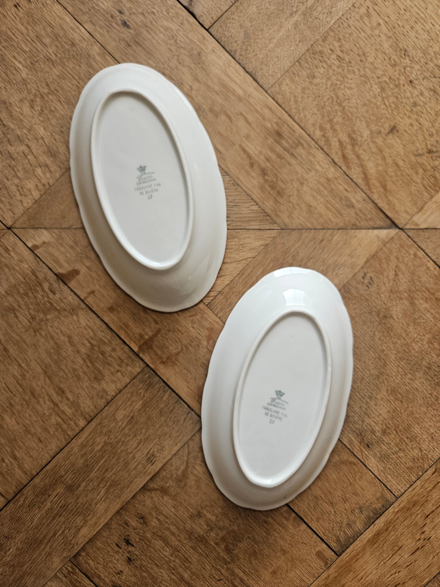 Raviers porcelaine de Bohême