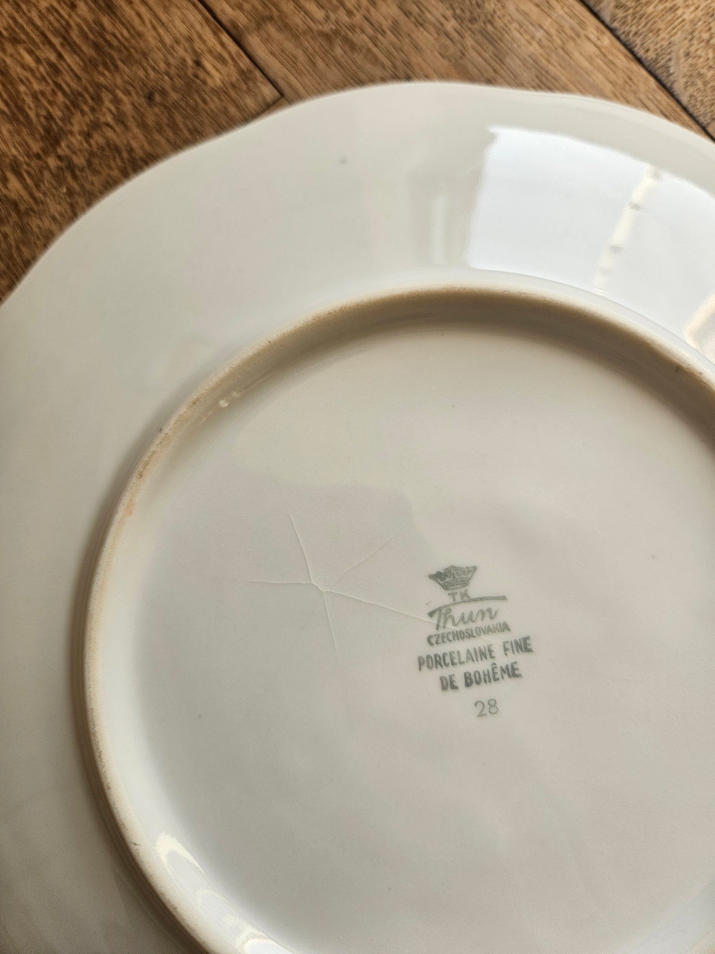 Plat à dessert porcelaine de Bohême