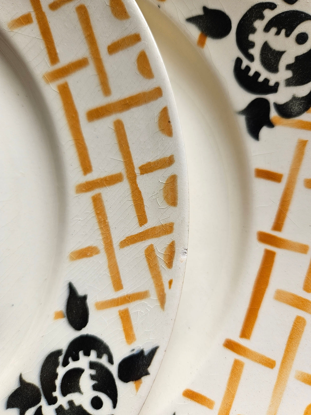 Assiettes plates Badonviller, Roscoff