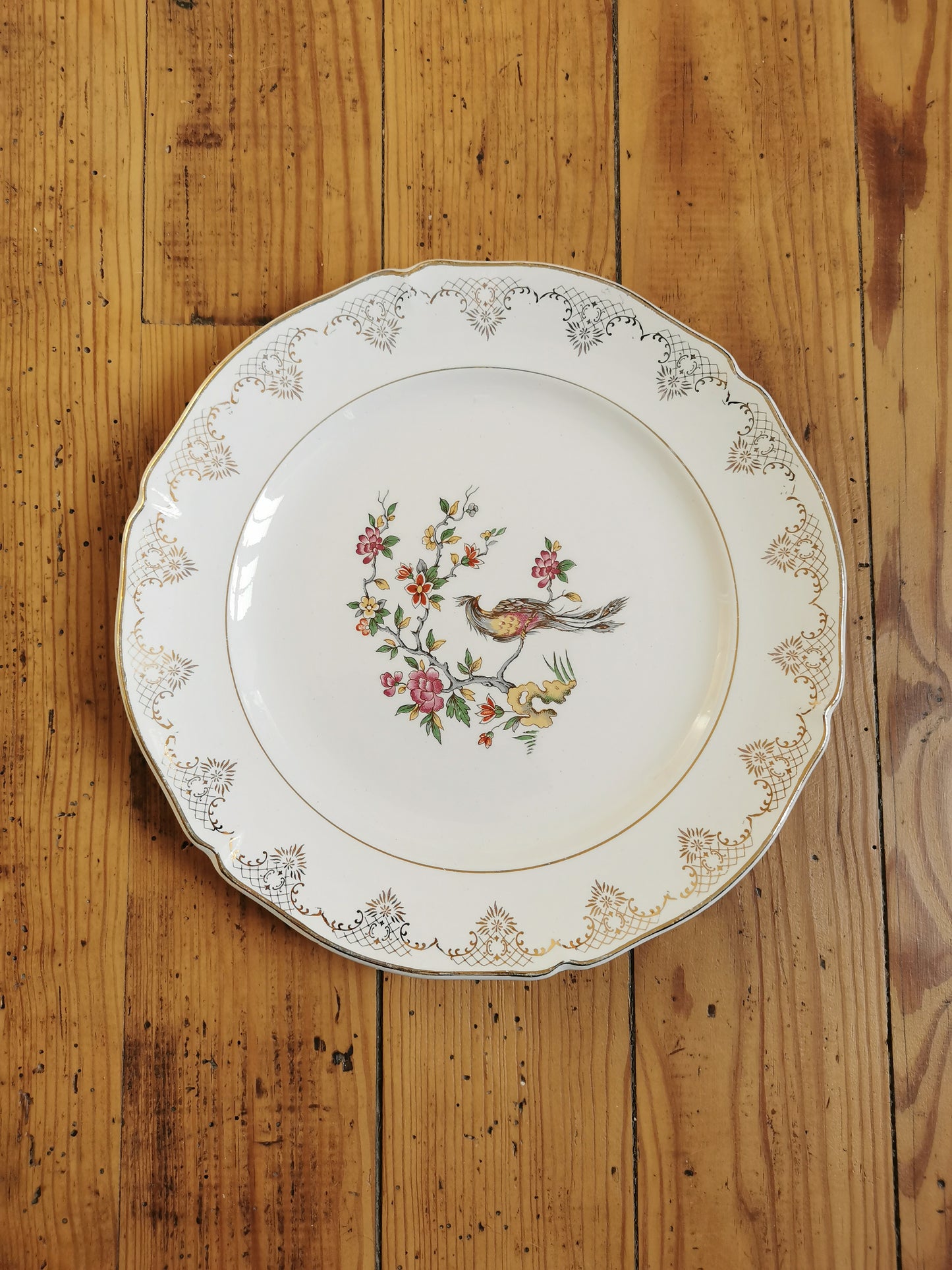 Assiettes plates dépareillées Oiseaux