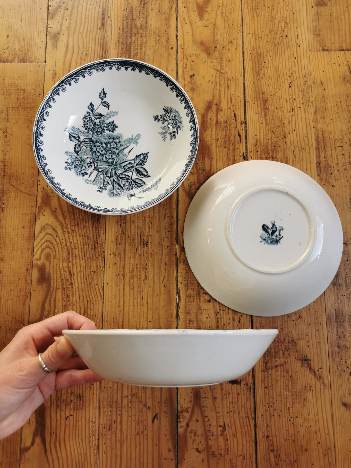 Assiettes calottes St Amand, Margot