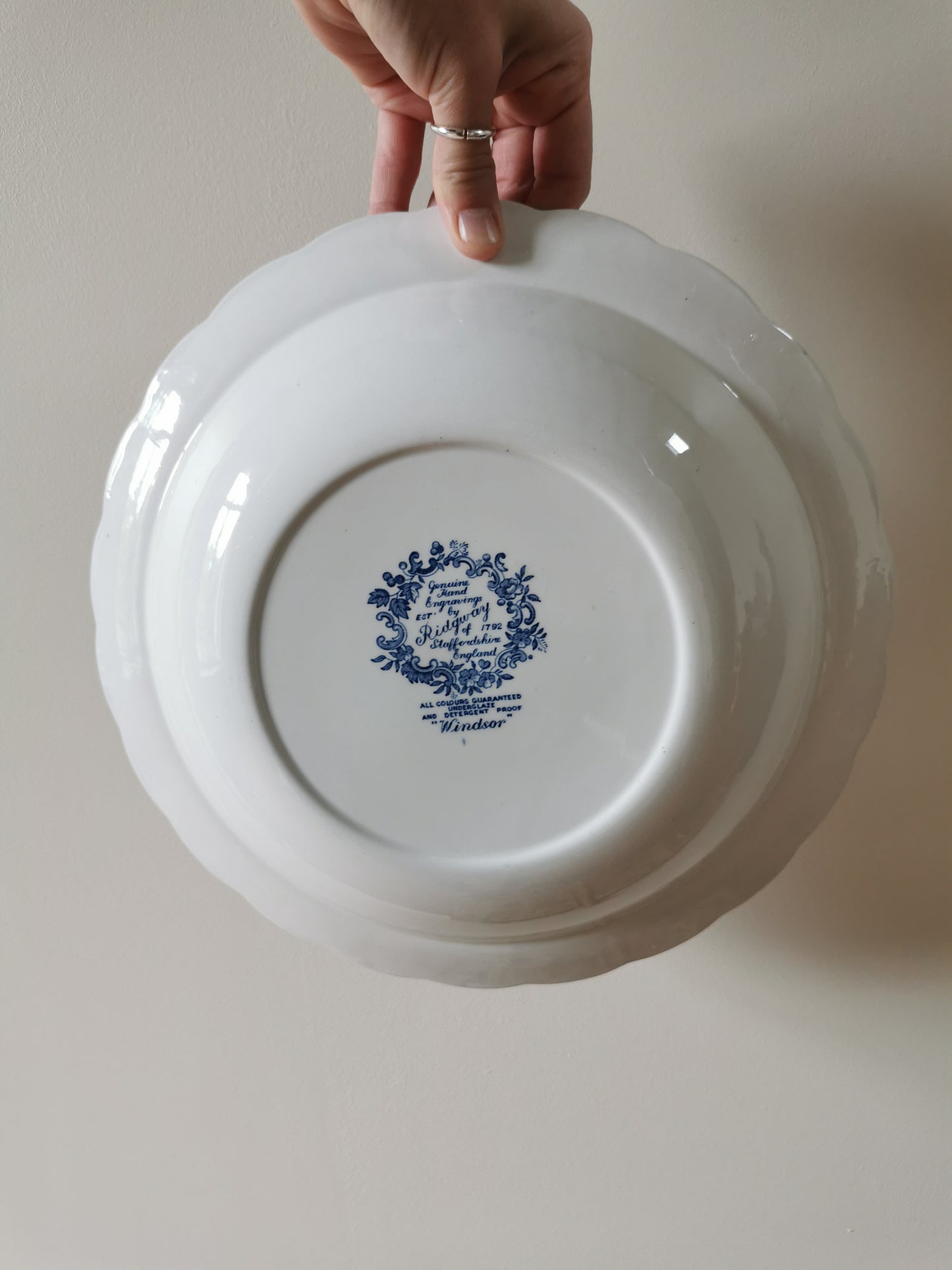 Plat creux vintage Ridgway, Windsor