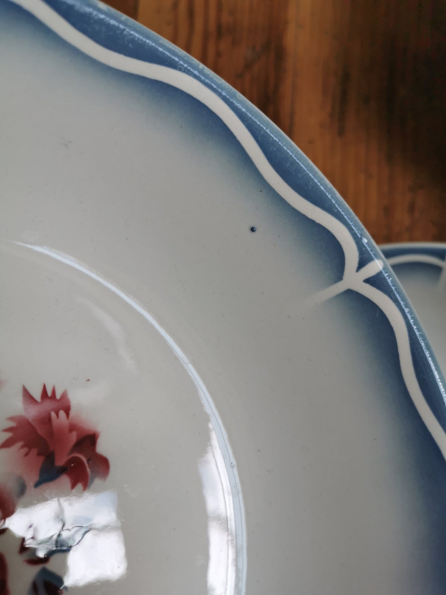 Assiettes calottes Digoin, Nina Rosa