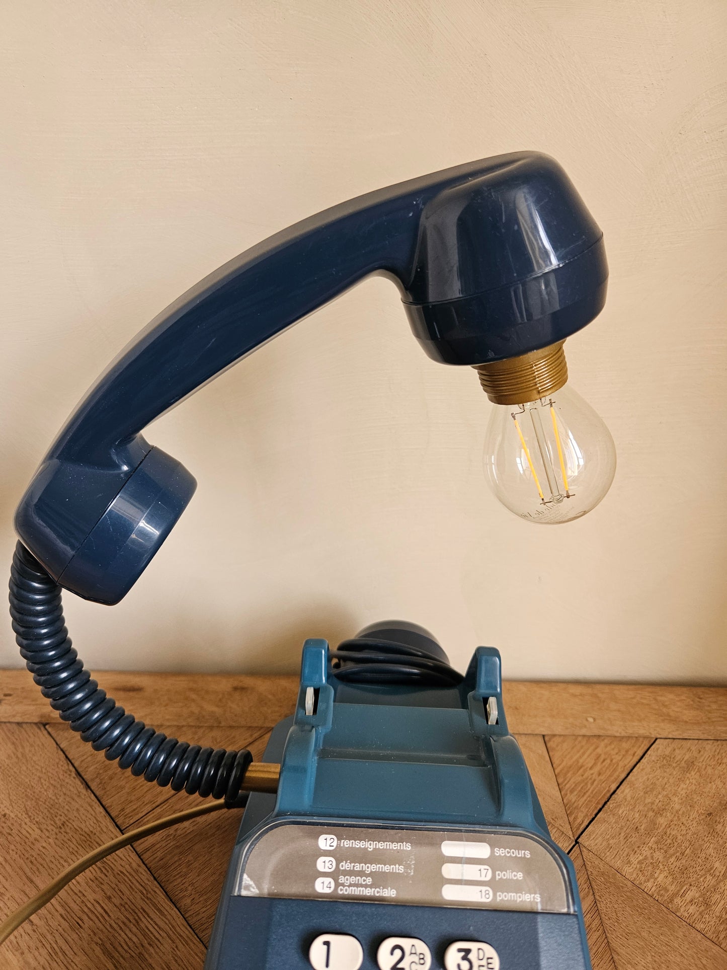 Lampe vintage BakéLight, bleu canard