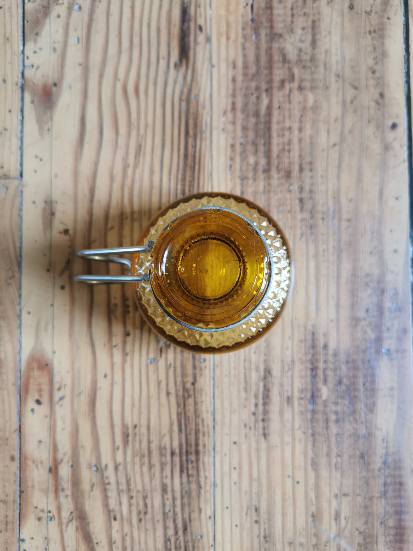Tasses à café rétro, verre ambré