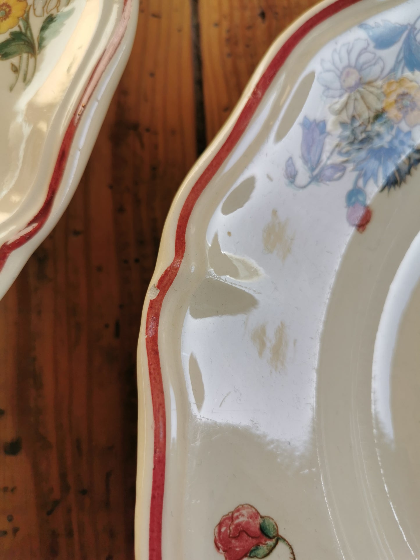 Assiettes creuses vintage Sarreguemines, Agreste
