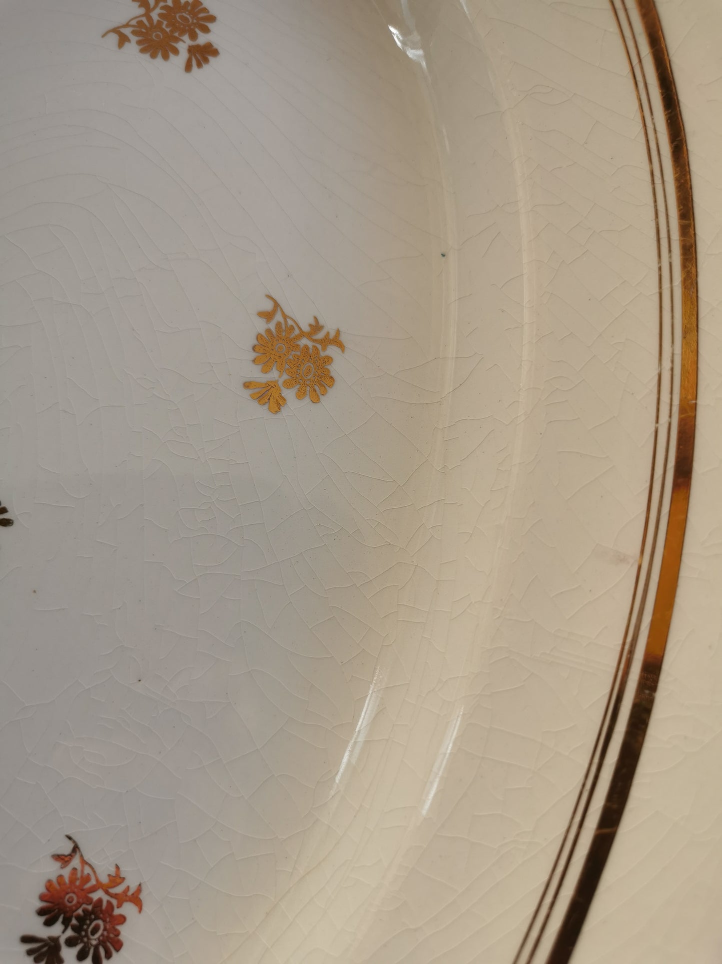 Plat ovale vintage Moulin des Loups, Caruso Blanc