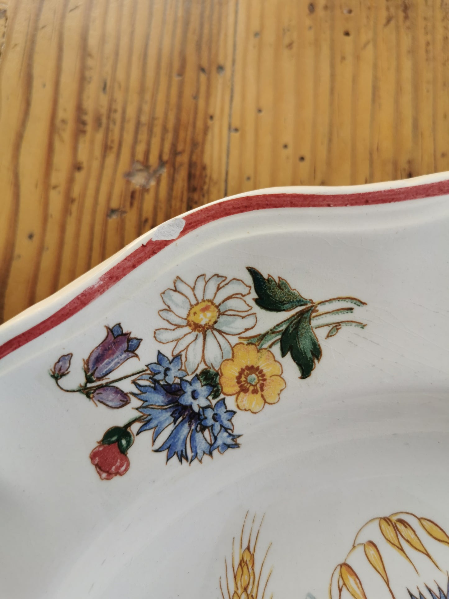 Assiettes creuses vintage Sarreguemines, Agreste