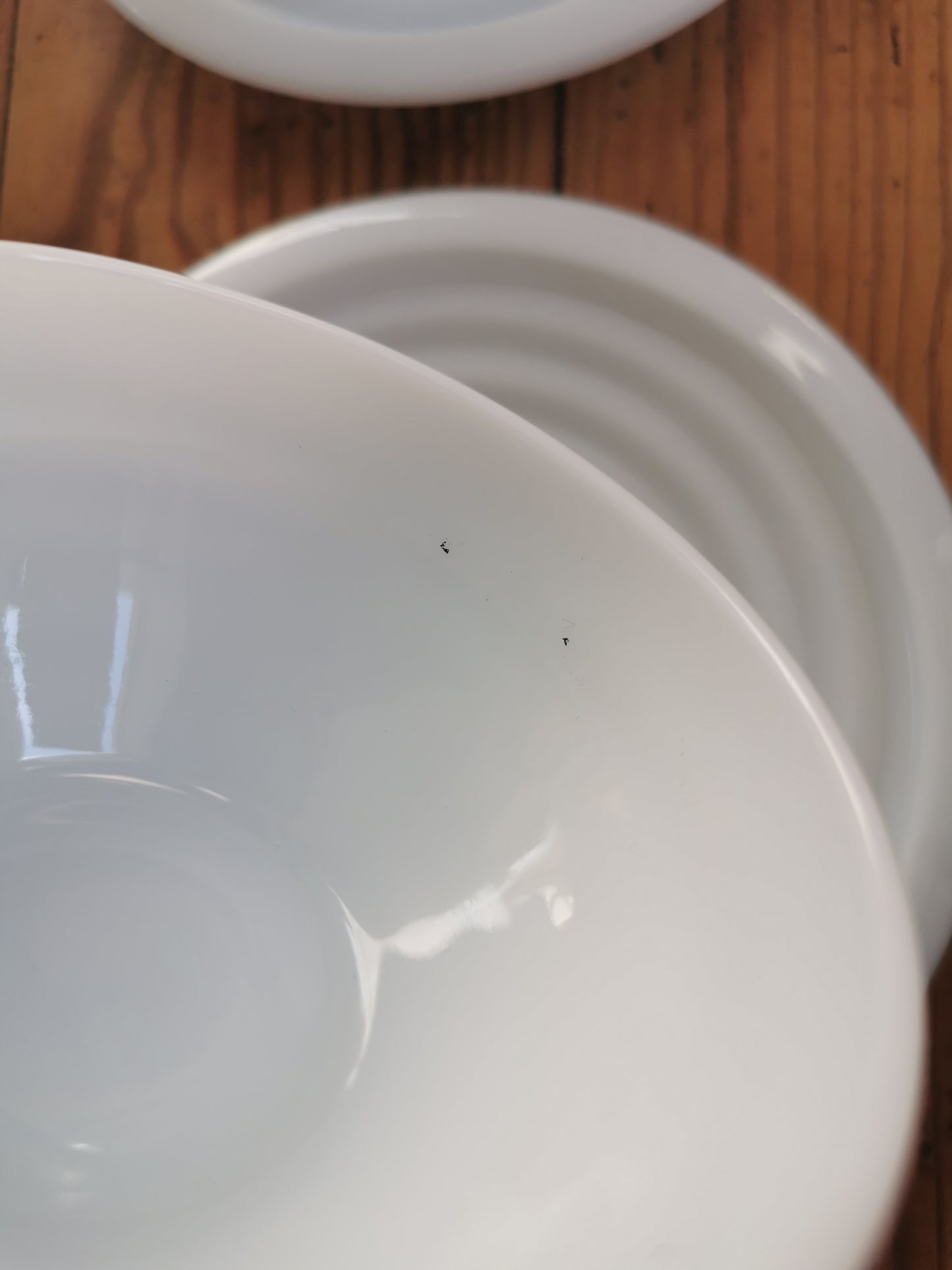 Tasses en opaline, bleu glacier