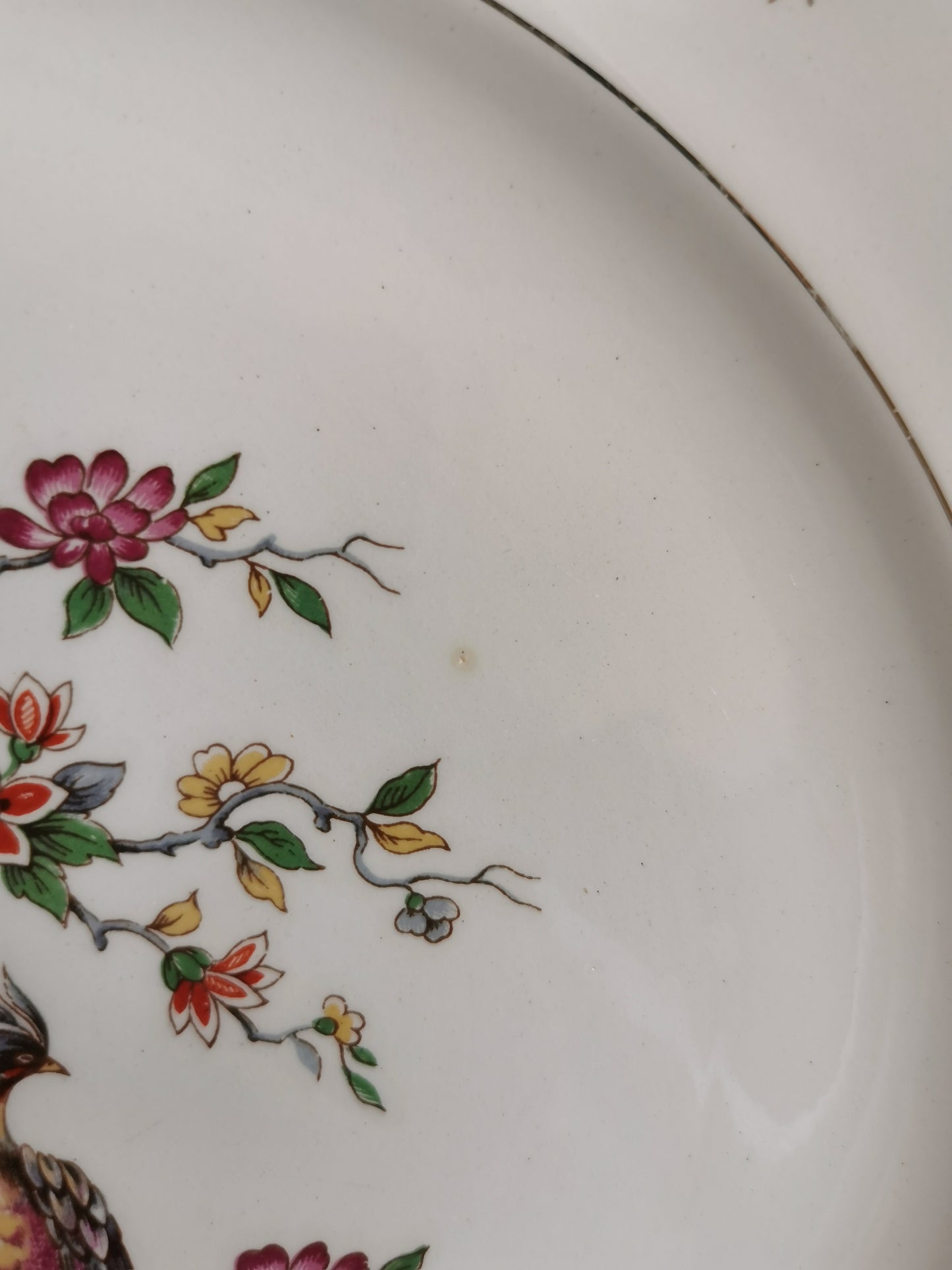 Assiettes plates dépareillées Oiseaux