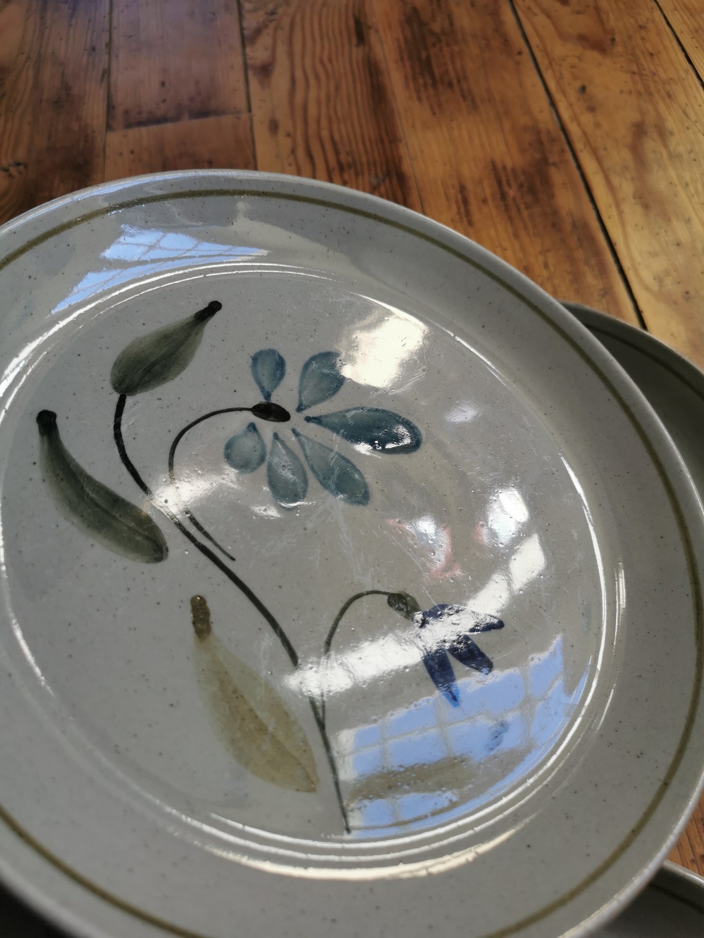 Assiettes plates grès de l'Arnon