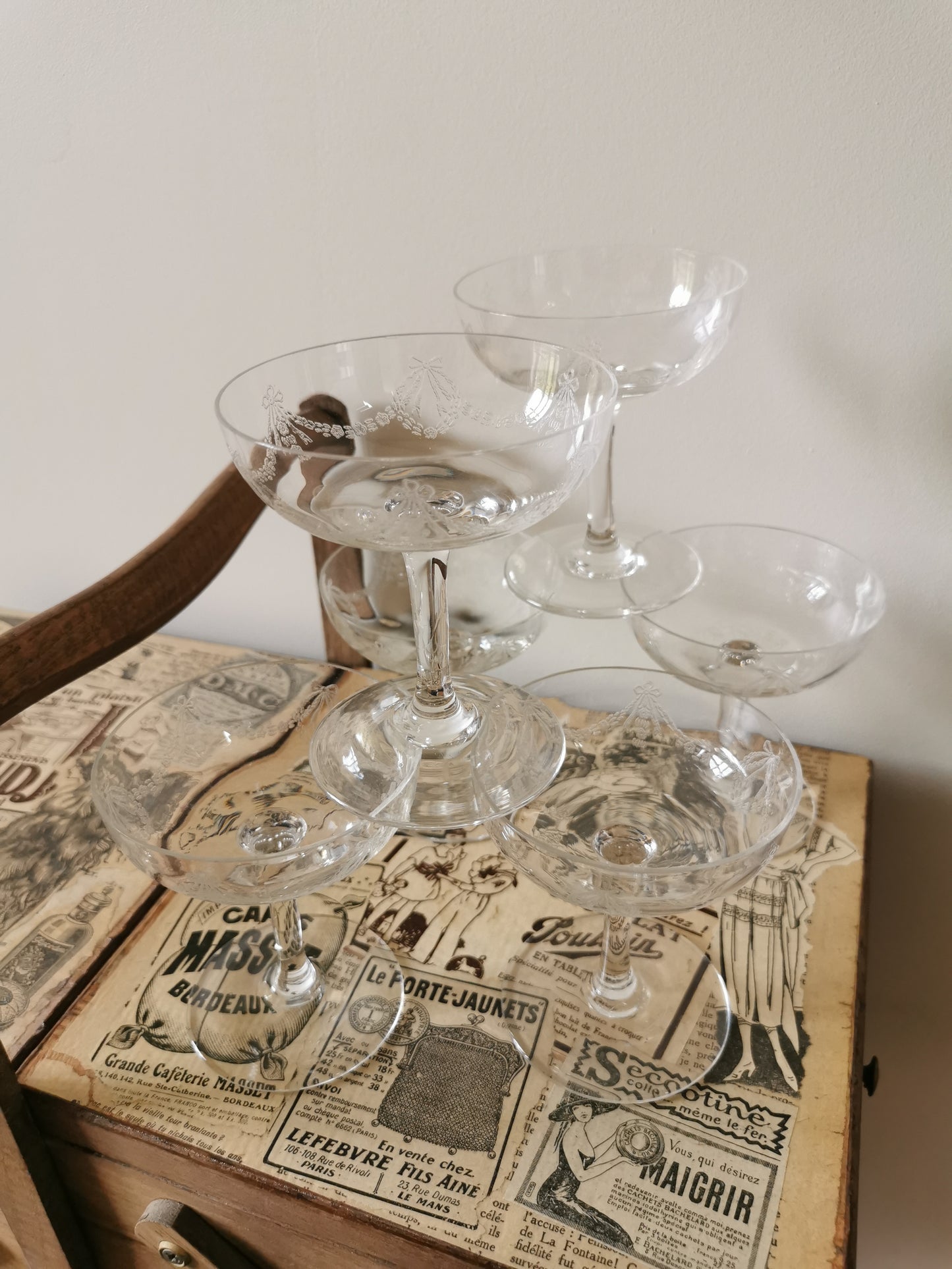 Coupes à champagne vintage