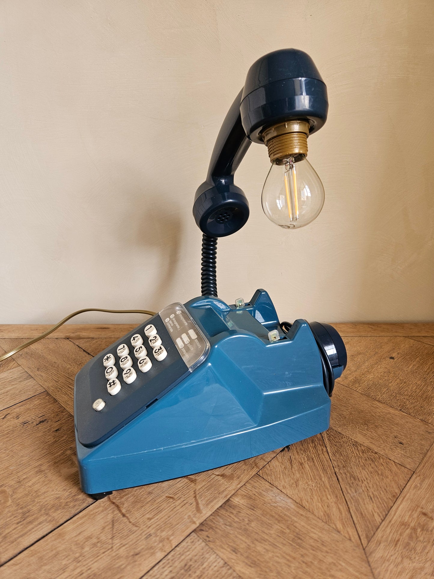 Lampe vintage BakéLight, bleu canard
