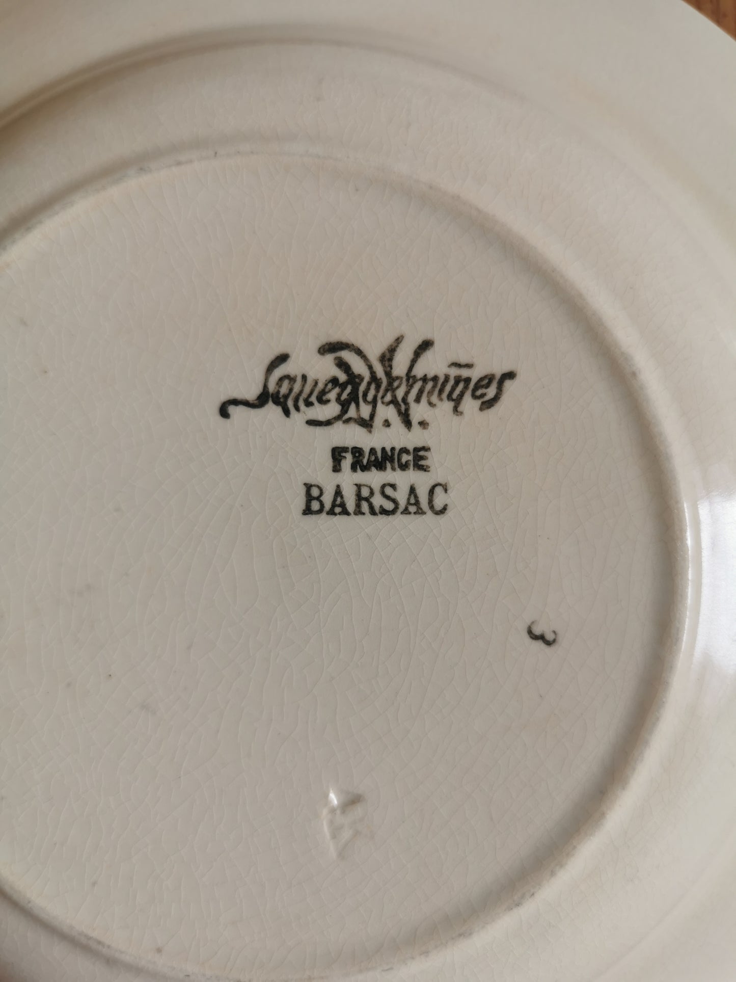 Assiettes creuses Sarreguemines, Barsac