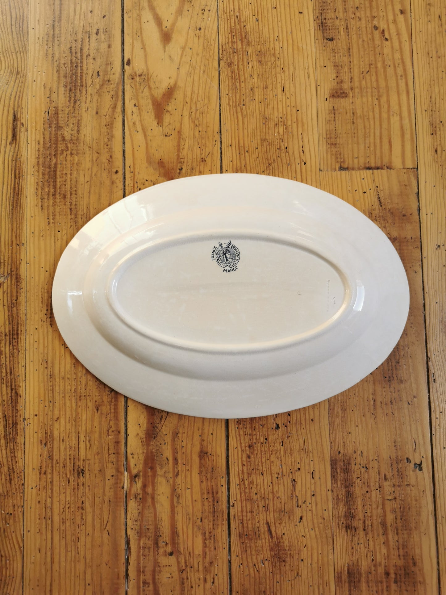 Plat ovale ancien St Amand, Maroc
