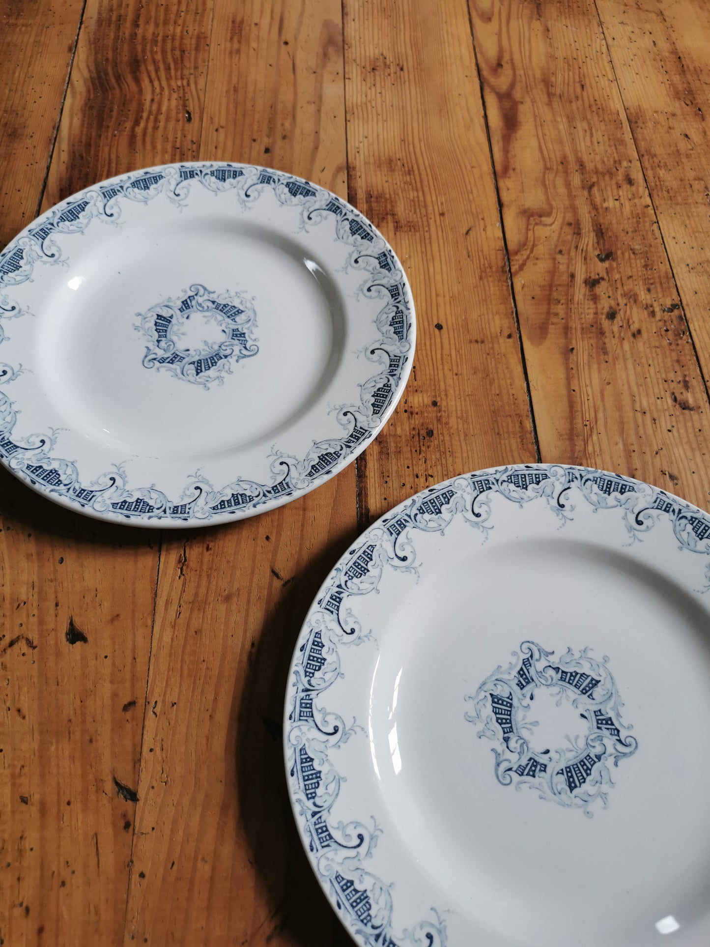 Assiettes plates Lunéville, Bordure