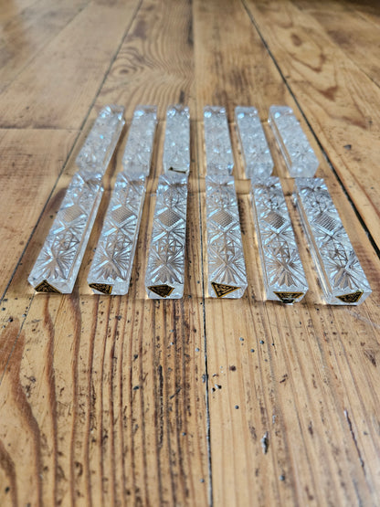 Porte couteaux en cristal