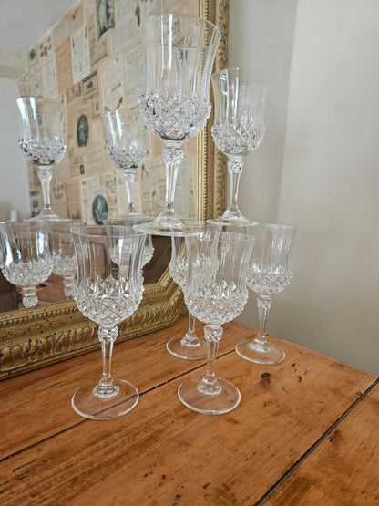 Verre à pied cristal d’Arques, Longchamp