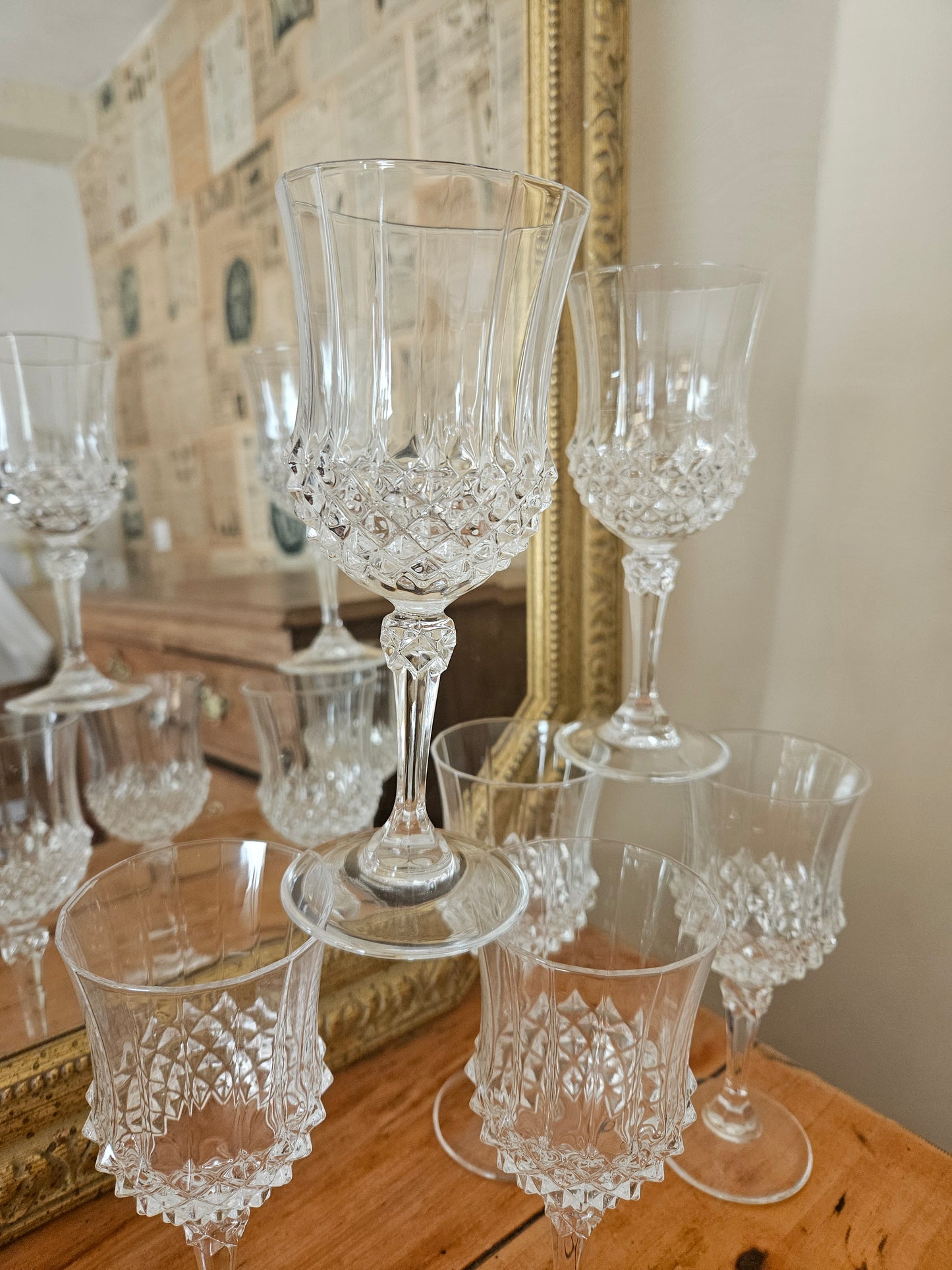 Verre à pied cristal d’Arques, Longchamp