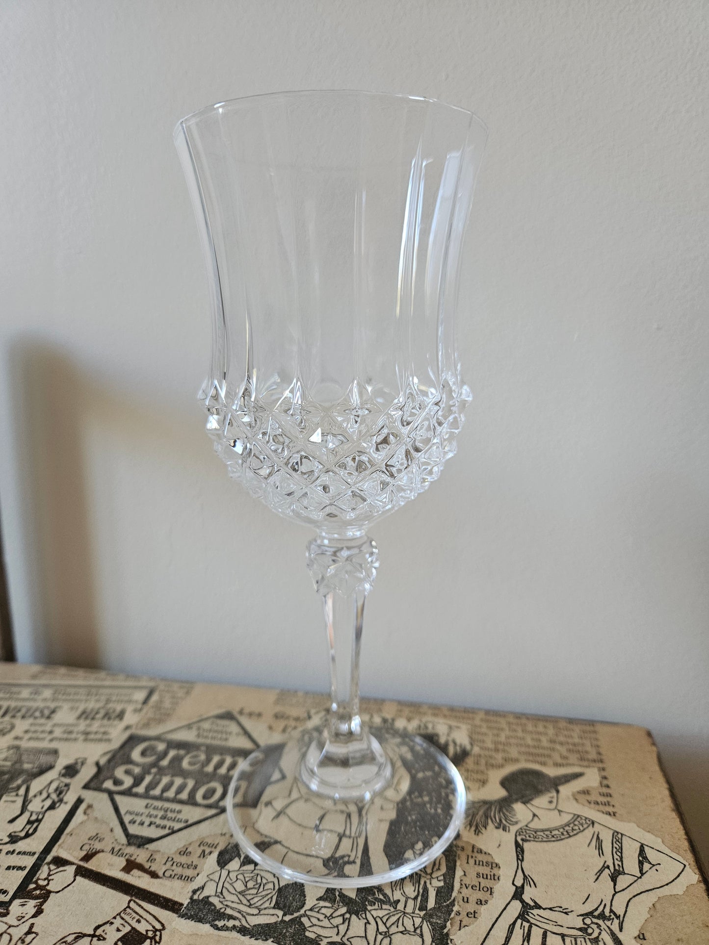 Verre à pied cristal d’Arques, Longchamp