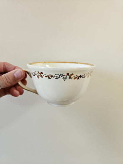 Tasses Villeroy & Boch, crème et doré