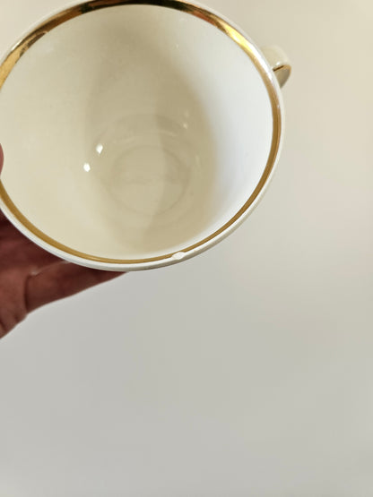 Tasses Villeroy & Boch, crème et doré